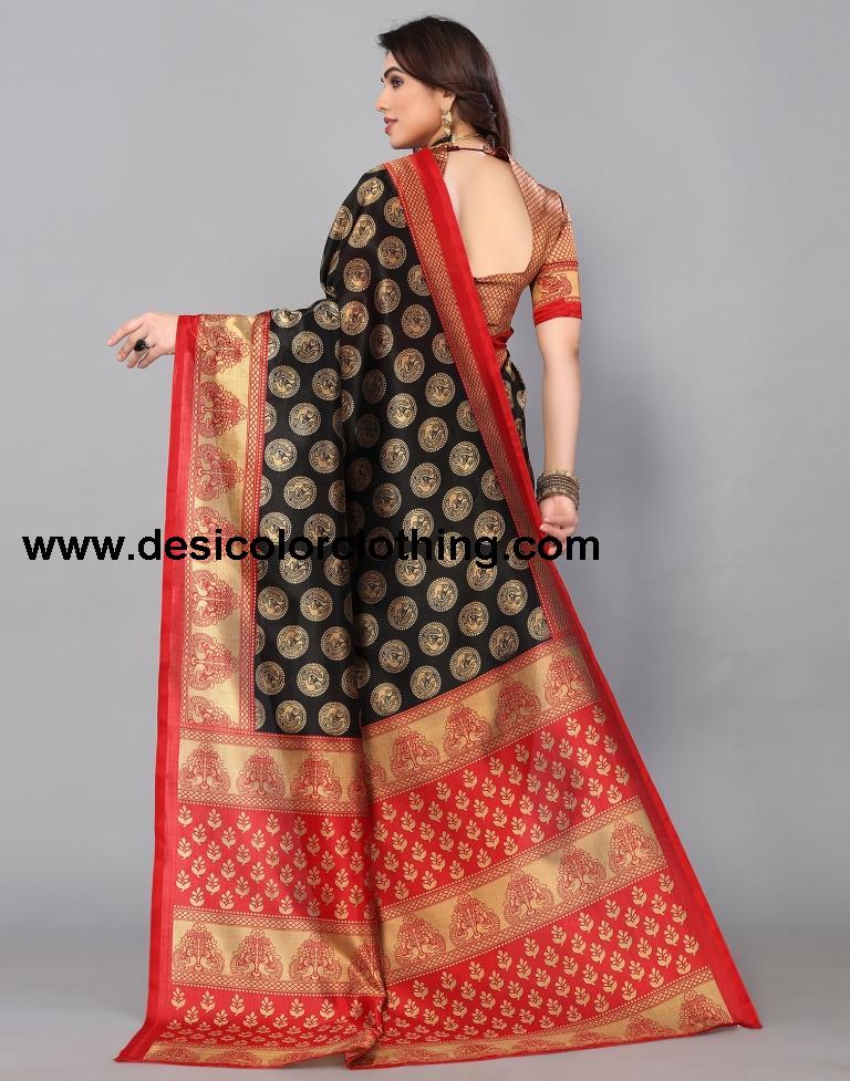 Black Banarasi Silk Saree