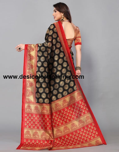 Black Banarasi Silk Saree