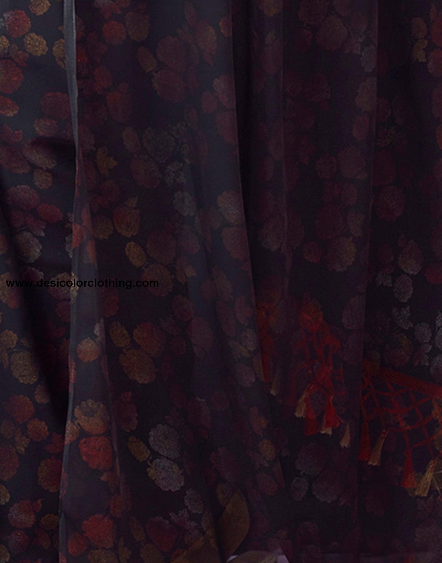 Black Georgette Printed Saree