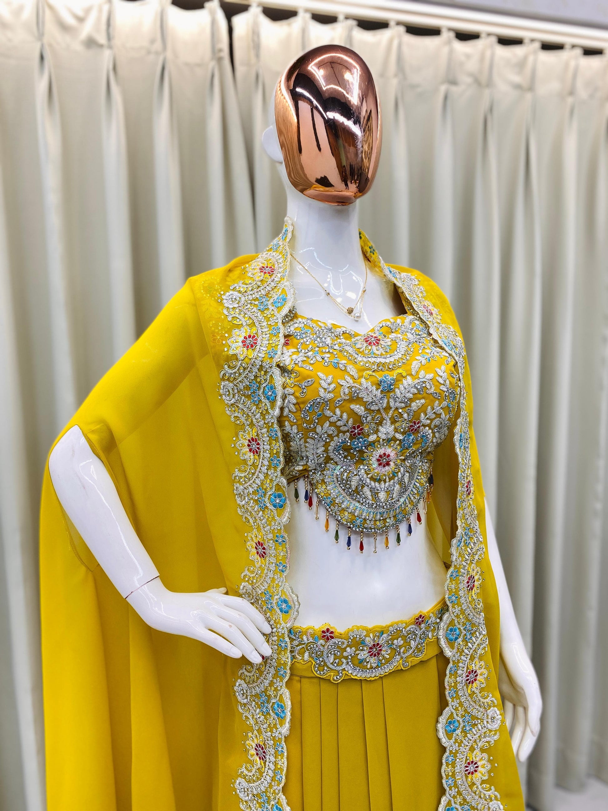 Product Image - Elegant Indo-Western Draped Dhoti Set