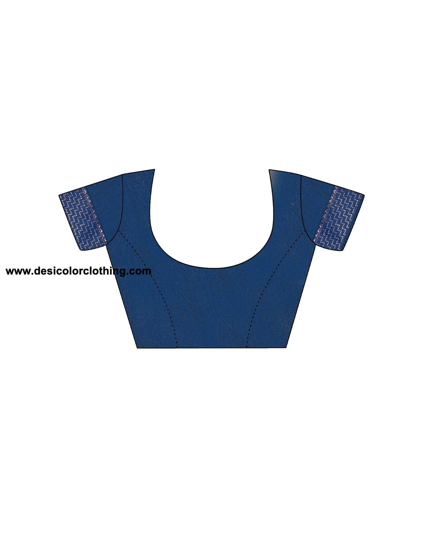 Dark Blue Plain Lycra Saree