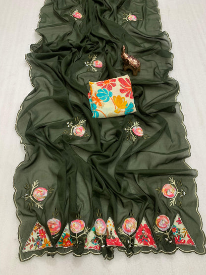 Product Image - Samosha Star Georgette Designer Saree