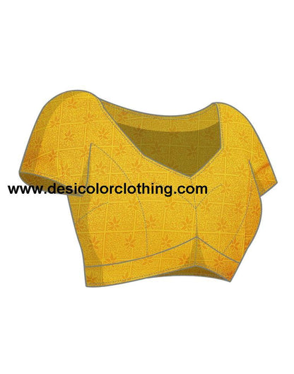 Turmeric Yellow Georgette Floral Printed Saree