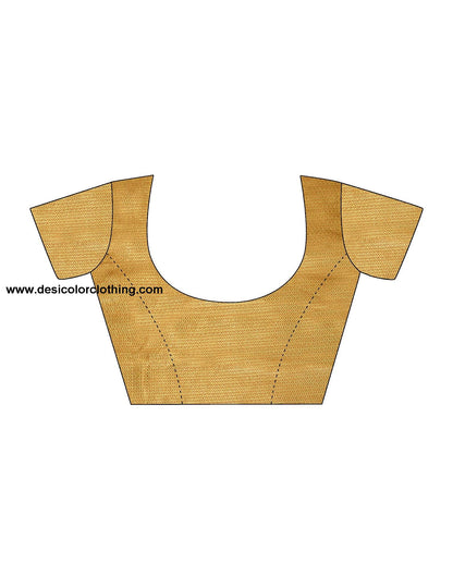 Yellow Plain Silk Saree