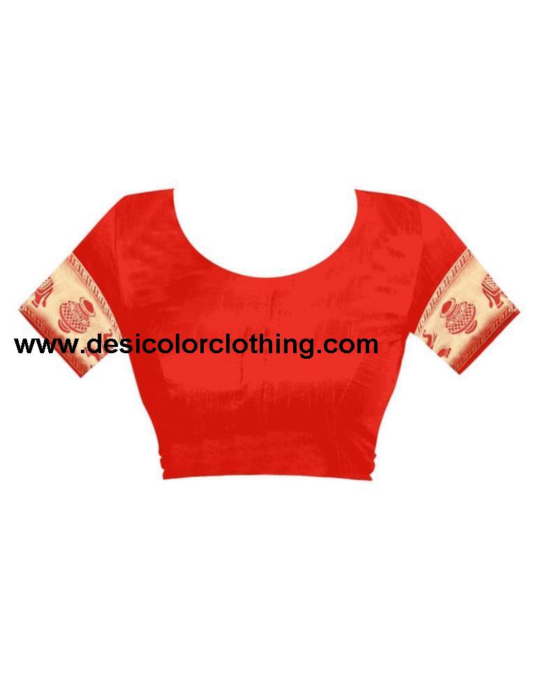 Red Jacquard Banarasi Silk Saree