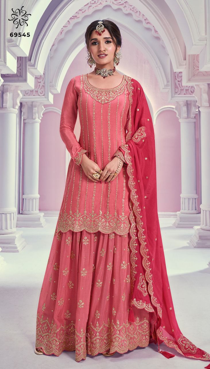 Product Image - Rang-Rasiya Designer Chinon Embroidery Saree Set | Festive & Wedding Outfit