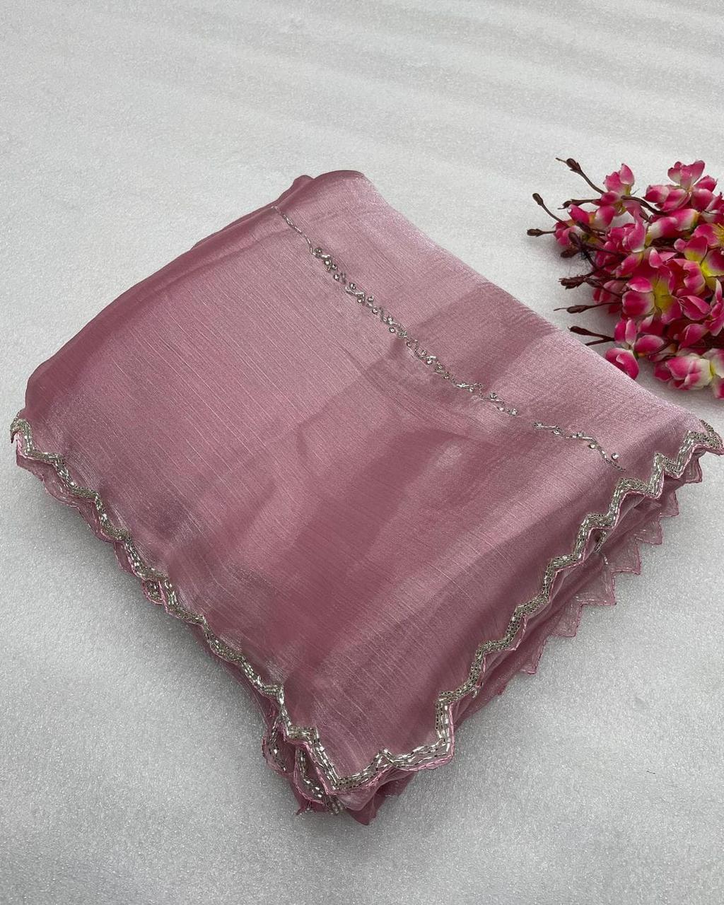Product Image - KK Creation Designer Party Wear Saree | Georgette Fabric, Embroidery Work