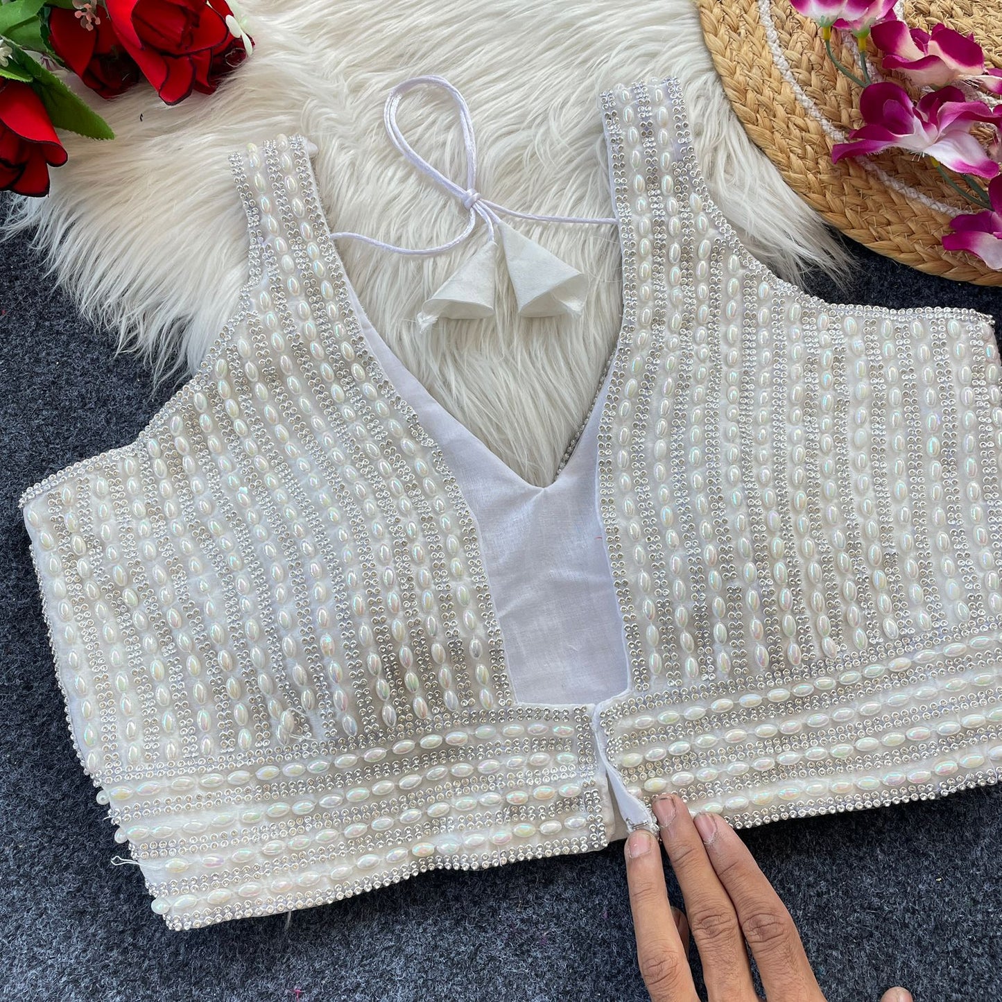 Handcrafted Pure Silk Blouse for Ethnic Wear