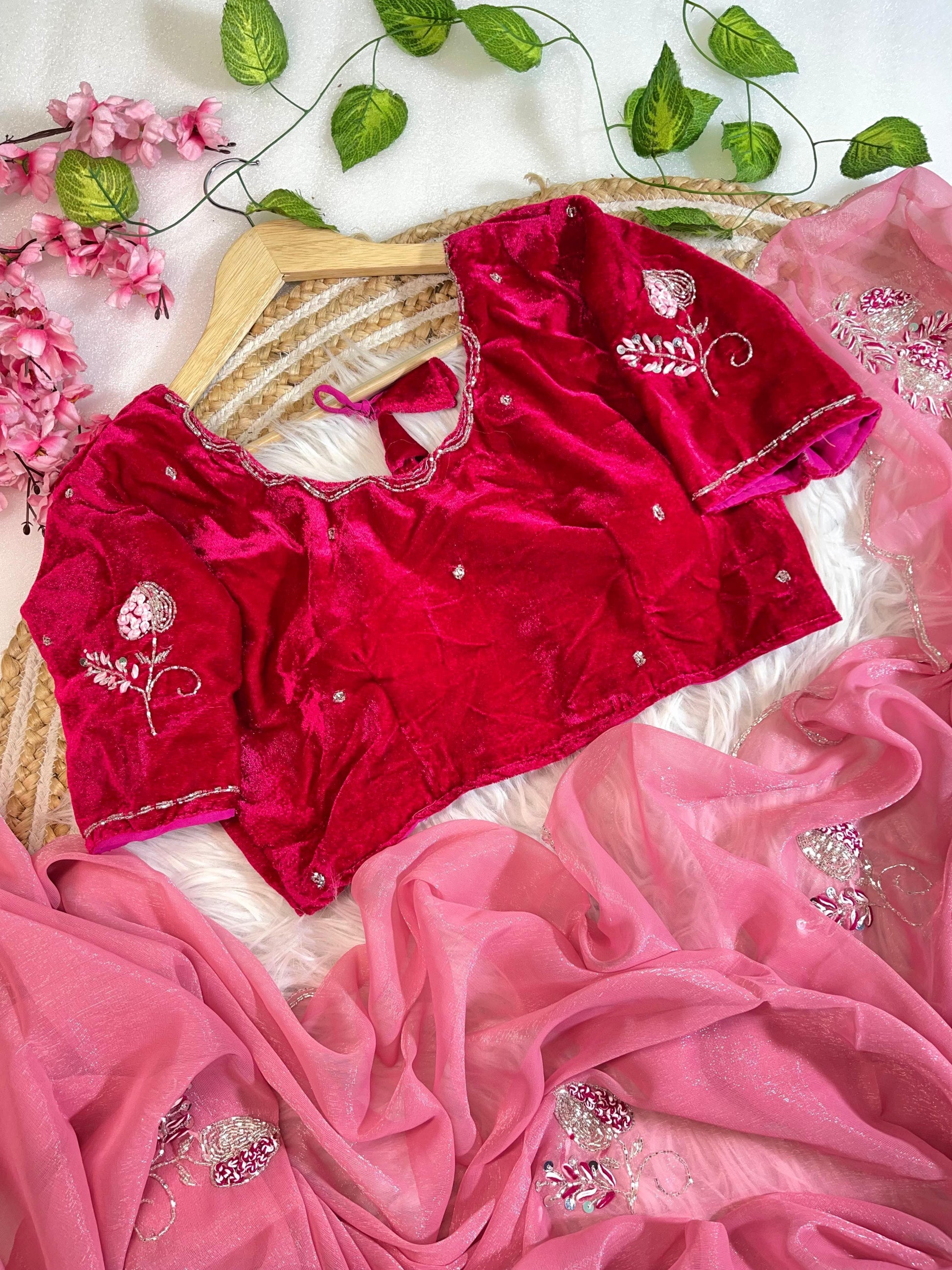 Product Image - Designer Georgette Wedding Saree with Exclusive Handwork