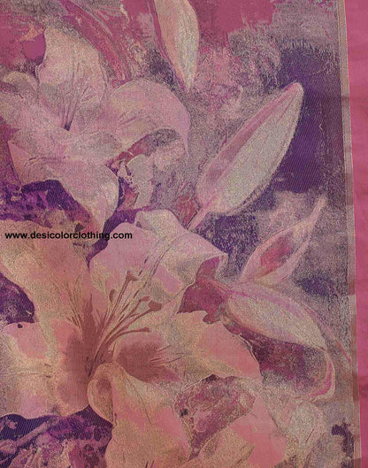 Pink Silk Woven Saree