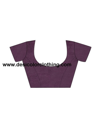 Deep Purple Georgette Plain Saree