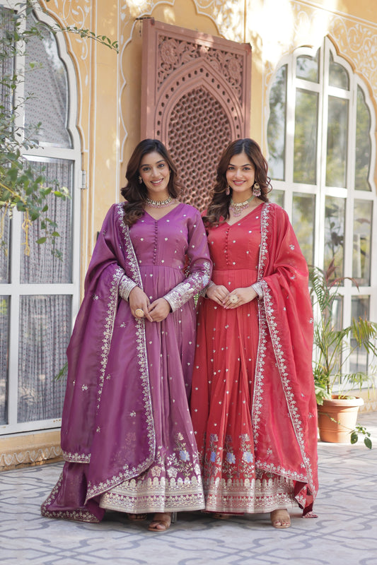 Product Image - Premium Readymade Gown with Dupatta Set