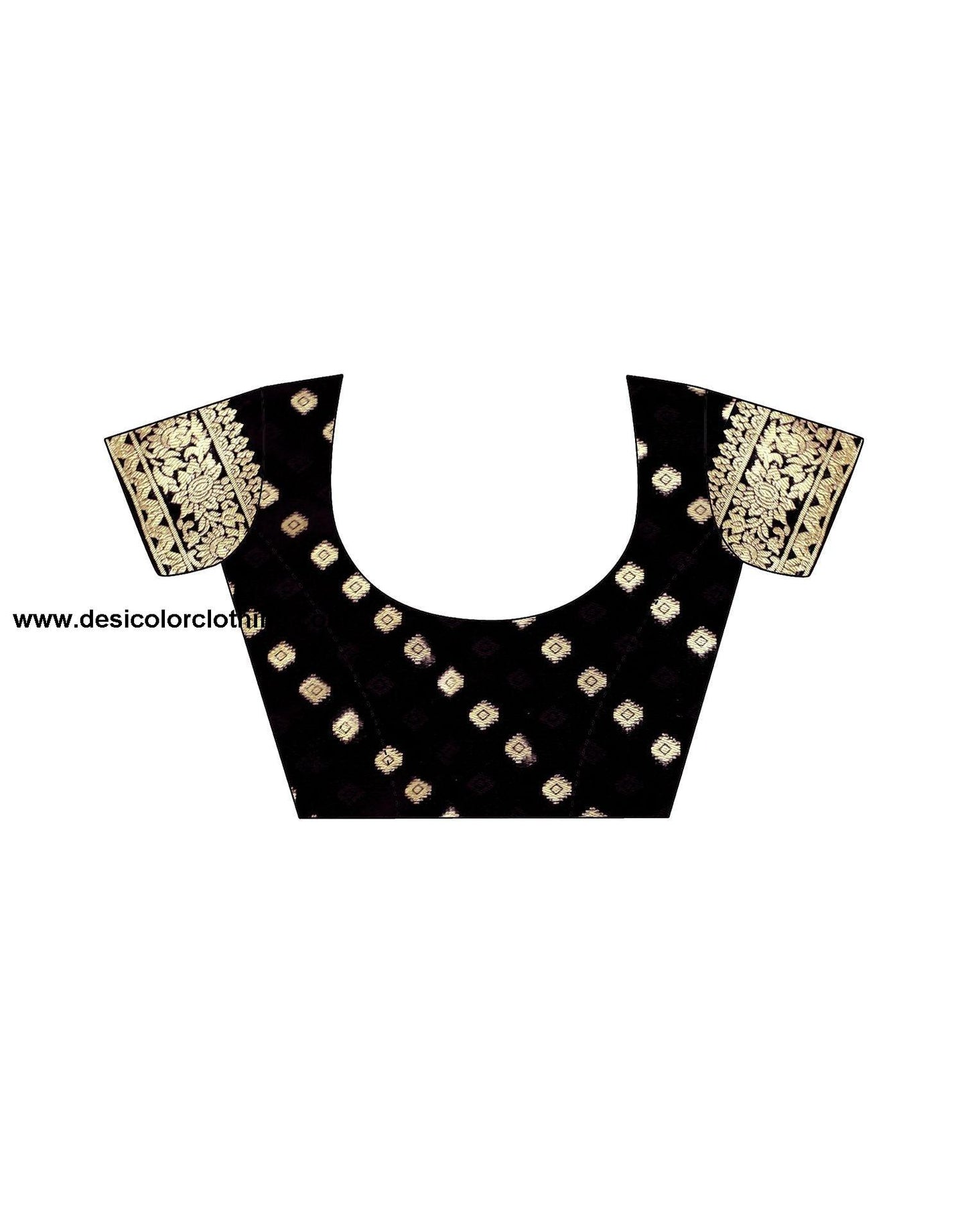 Black Jacquard Silk Saree