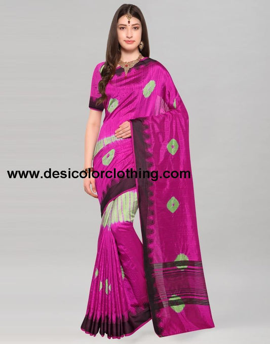 Pink Terylene Saree | 589S712