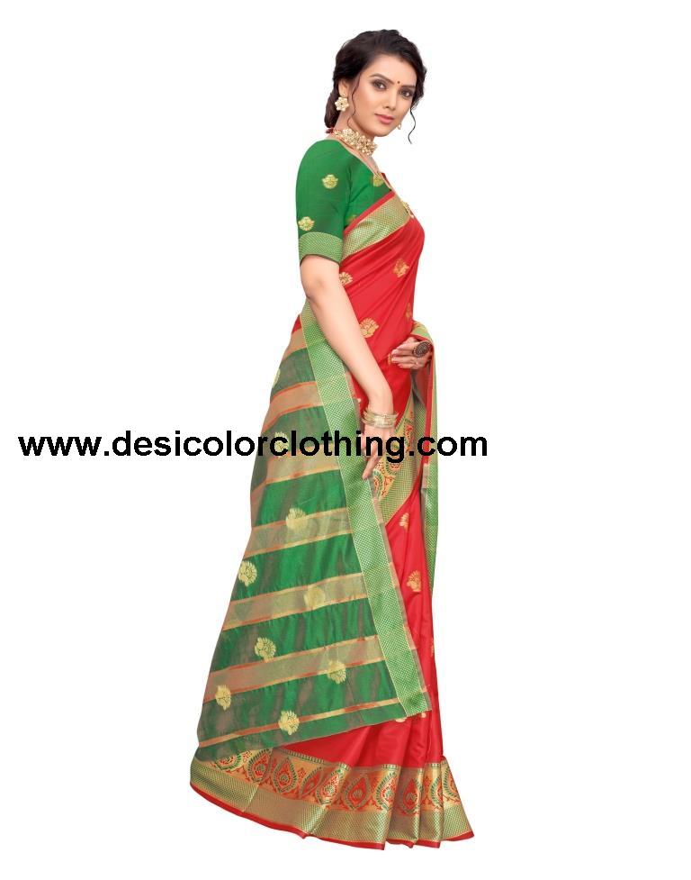 Red Banarasi Silk Saree