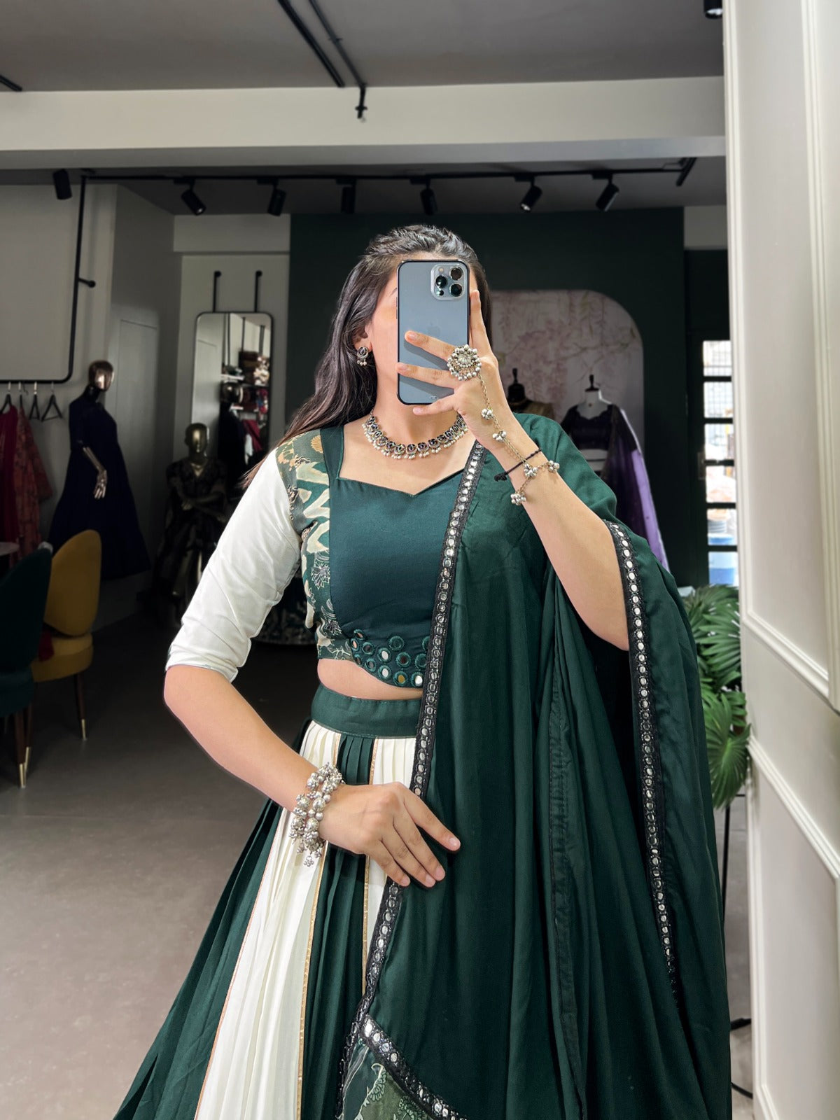 Product Image - Elegant Pure Rayon Lehenga Choli Ensemble
