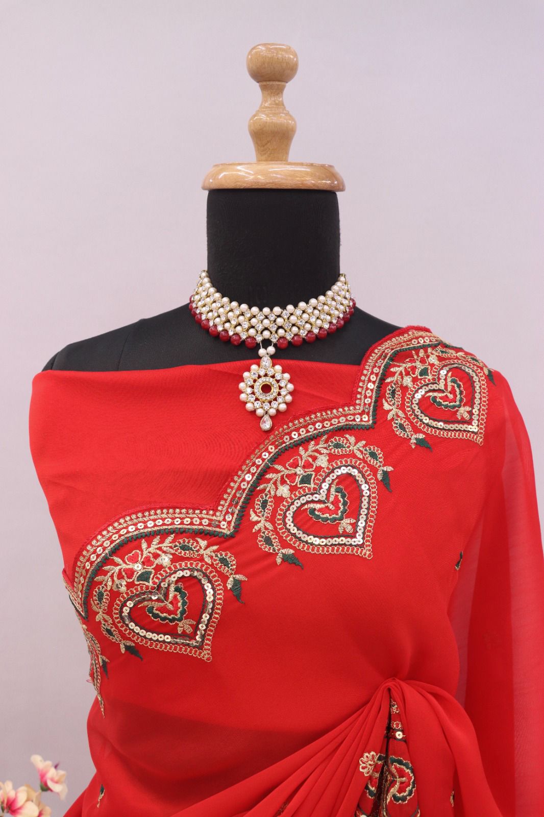 Product Image - Designer Rangoli Silk Saree with Fancy Thread & Sequence Work