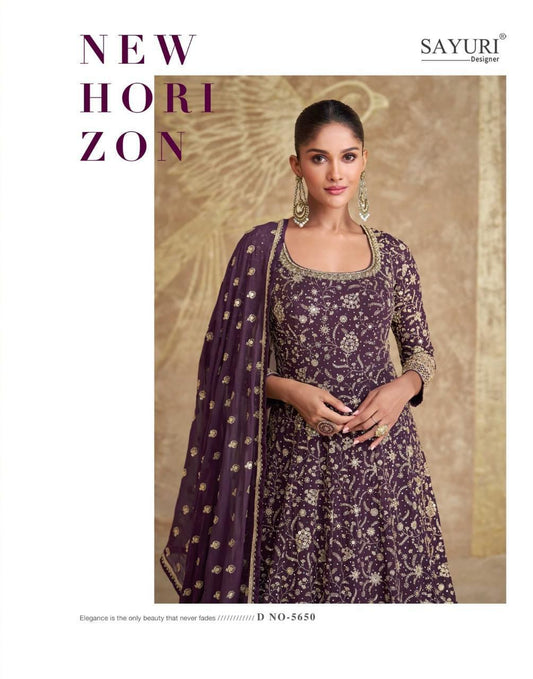 Product Image - Sayuri Designer Royal Collection - Elegant Georgette Embroidered Sarees