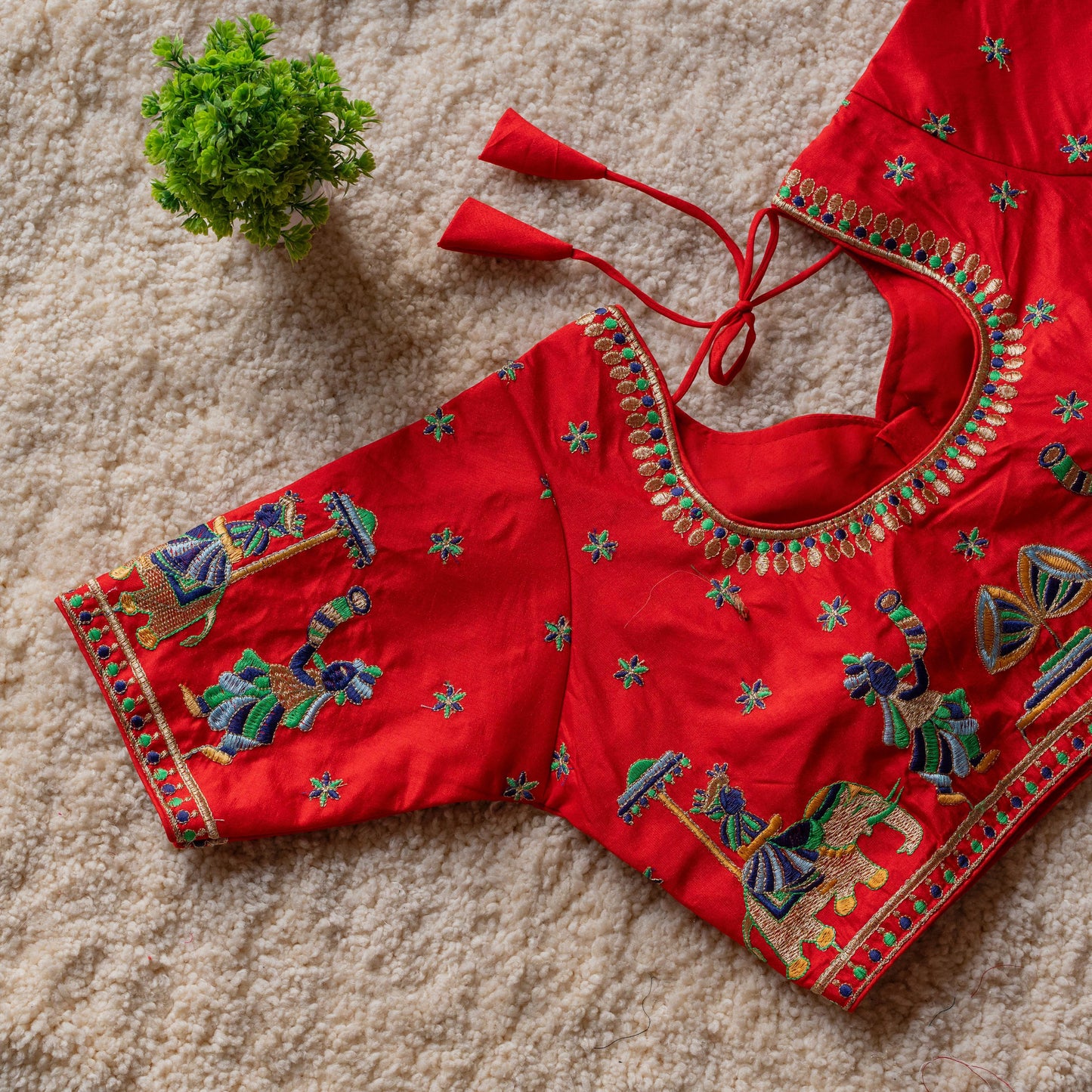 Product Image - Exquisite Festival Wear Blouse with Embroidery and Sequence Work