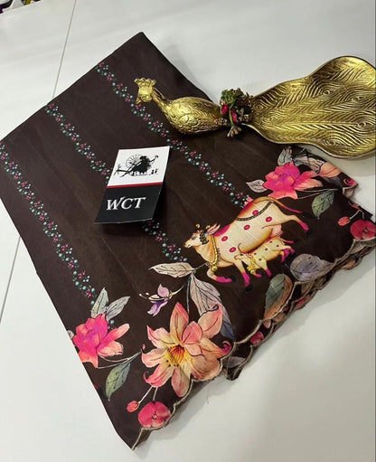 Beautiful digital print saree