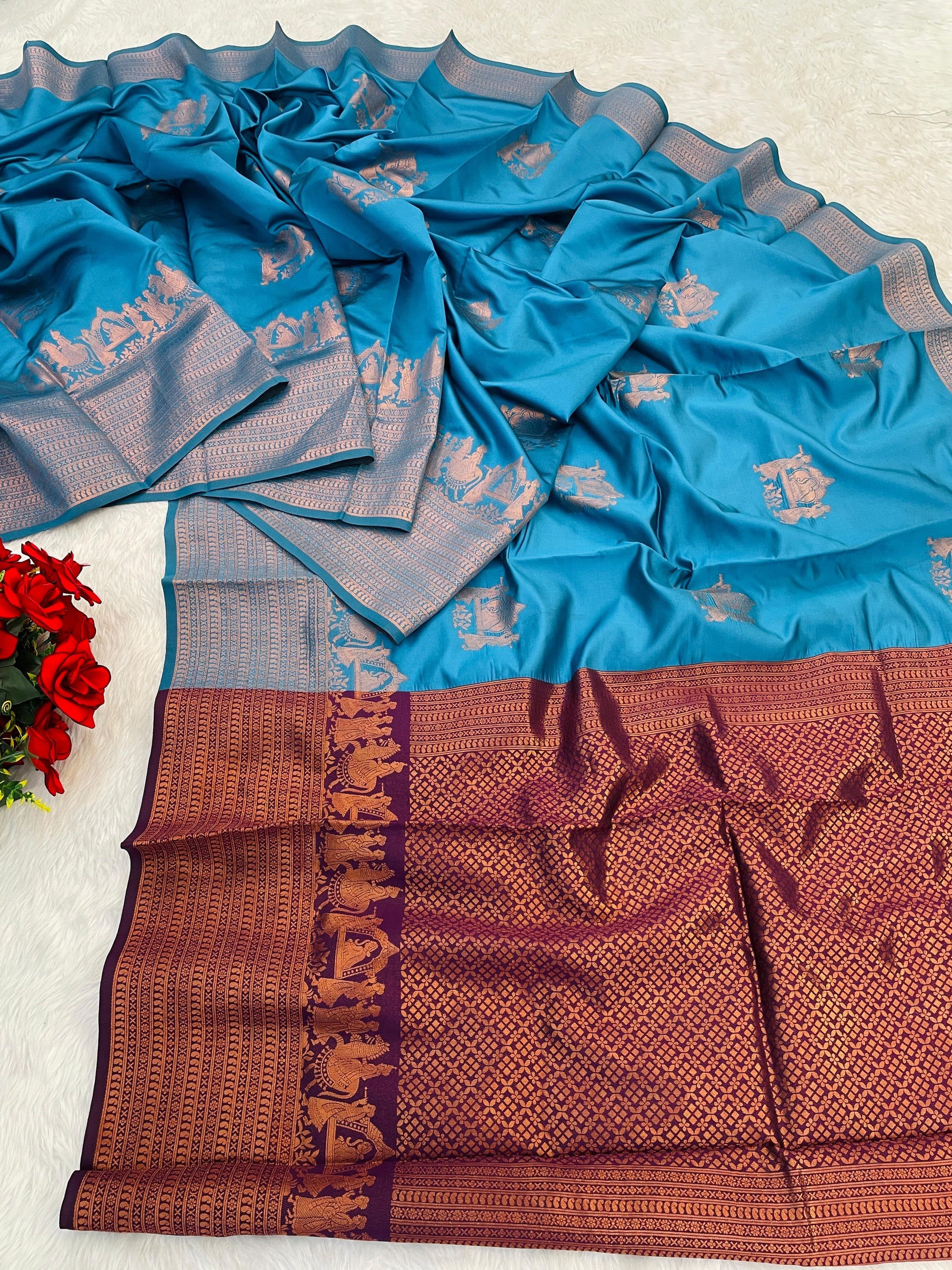 Product Image - Elegant Tissue Soft Silk Banarasi Saree - Ethnic Wear