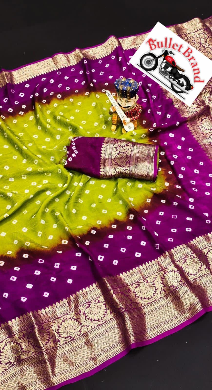 Product Image - Designer Bandhej Patola Saree - Pure Dola Silk Ethnic Wear