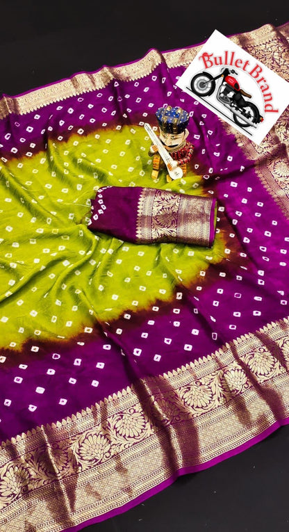 Product Image - Designer Bandhej Patola Saree - Pure Dola Silk Ethnic Wear