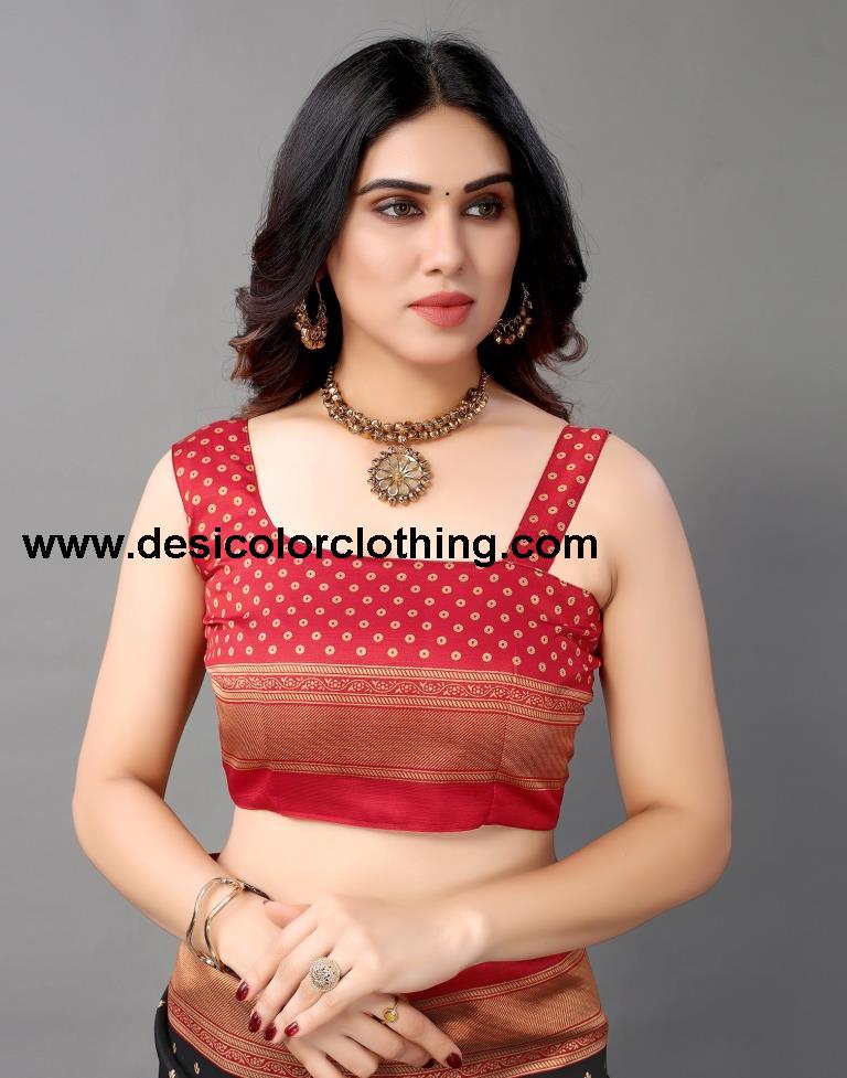 Black And Beige Silk Saree