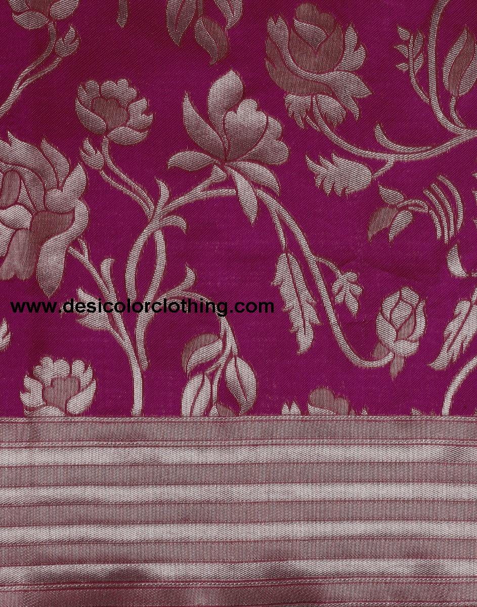 Wine Silk Saree
