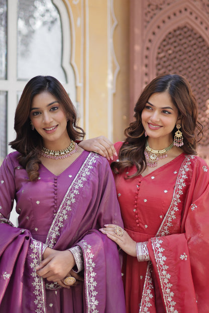 Product Image - Premium Readymade Gown with Dupatta Set