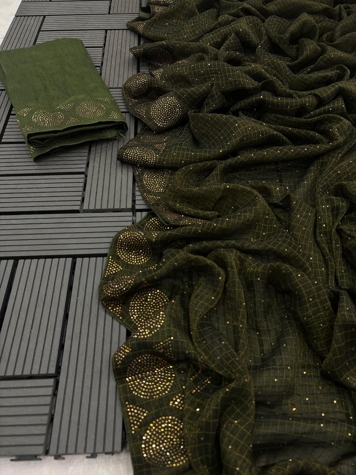 CHIFFON CHEX DESGINER SAREES