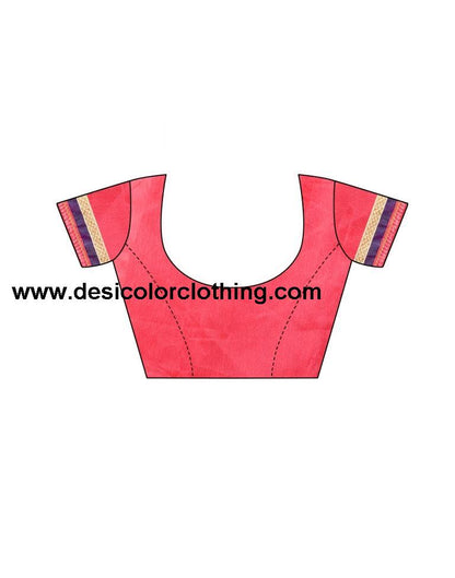 Pink Coloured Lycra Foil Printed Casual saree