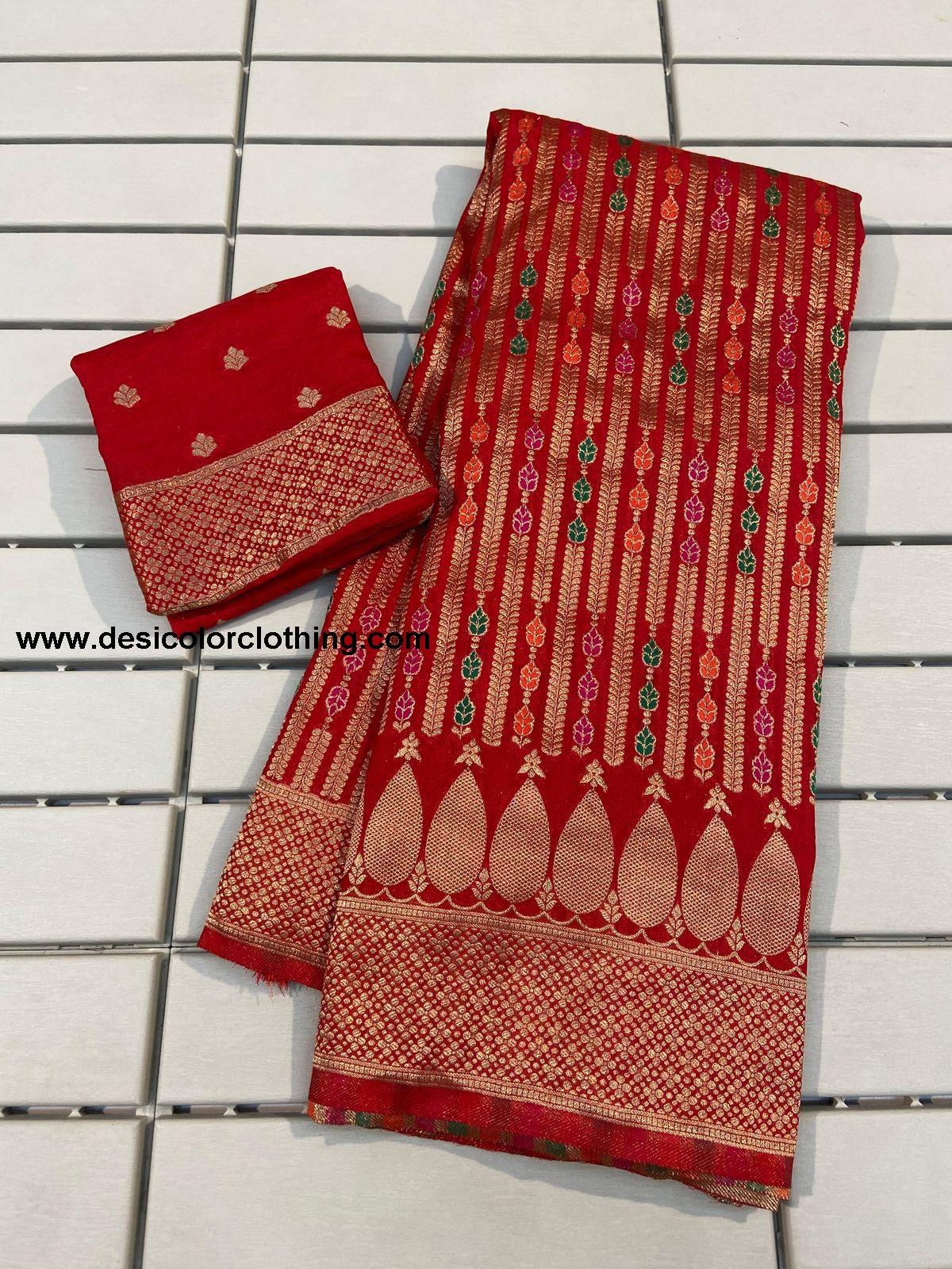 Pure Crepe Khadi Silk Saree with Elegant Zari Work