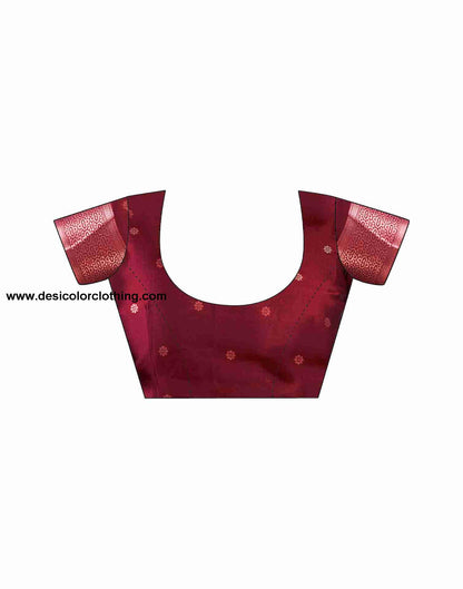 Peach Silk Woven Saree