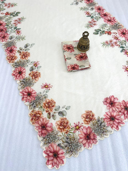 Product Image - Designer Zarna Silk Saree with Digital Print & Cutwork Border