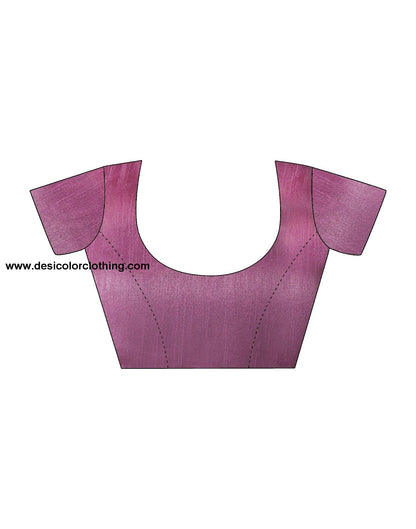 Opera Mauve Net Plain Saree