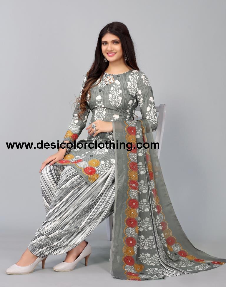Printed Unstitched Salwar Suit Material