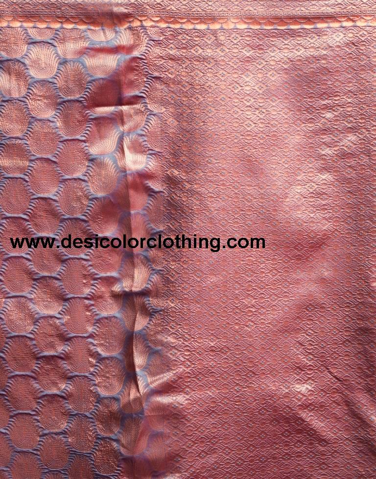 Copper Silk Plain Saree