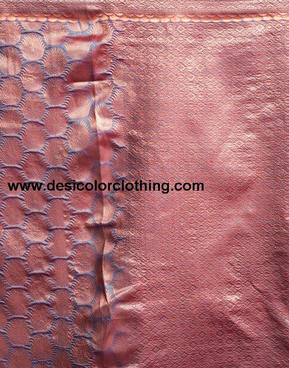 Copper Silk Plain Saree
