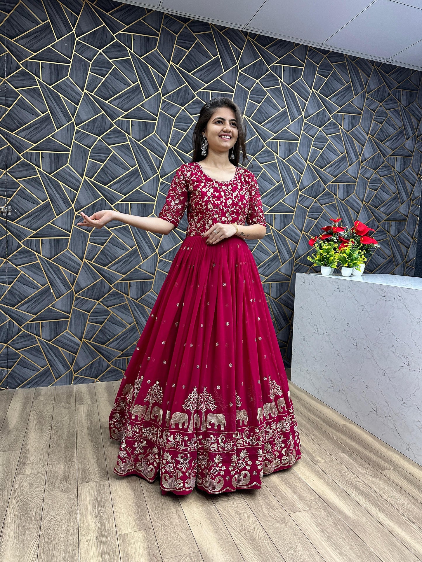 Product Image -  Designer Georgette Festival Gown
