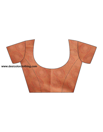 Beige Printed Satin Saree