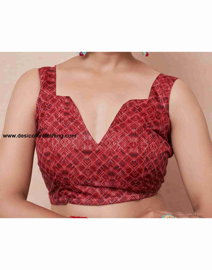Blue Cotton Printed Saree