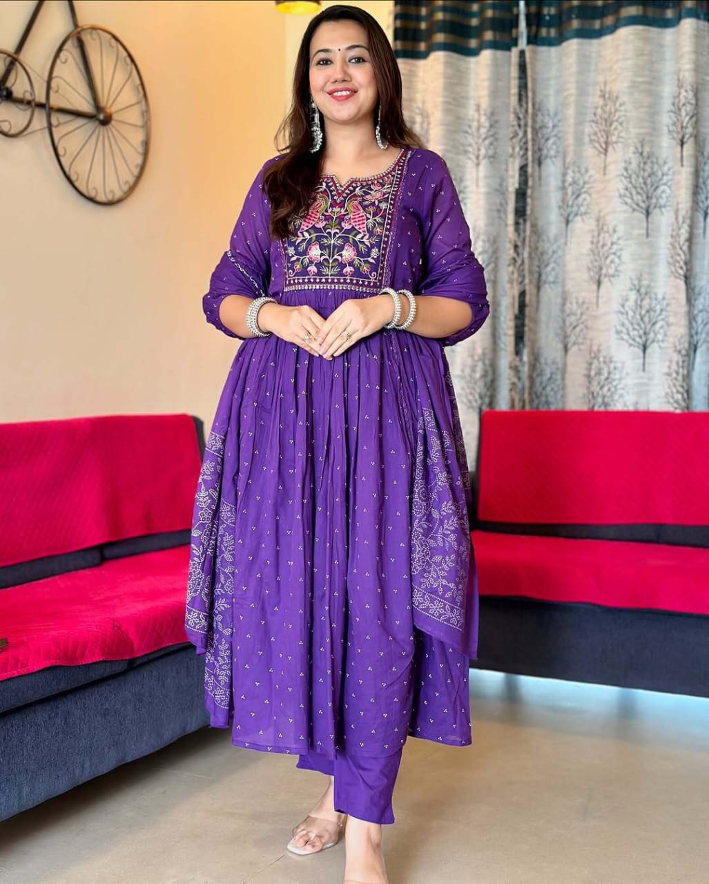 Product Image - Pure Cotton Hand Embroidery Work Suit Set
