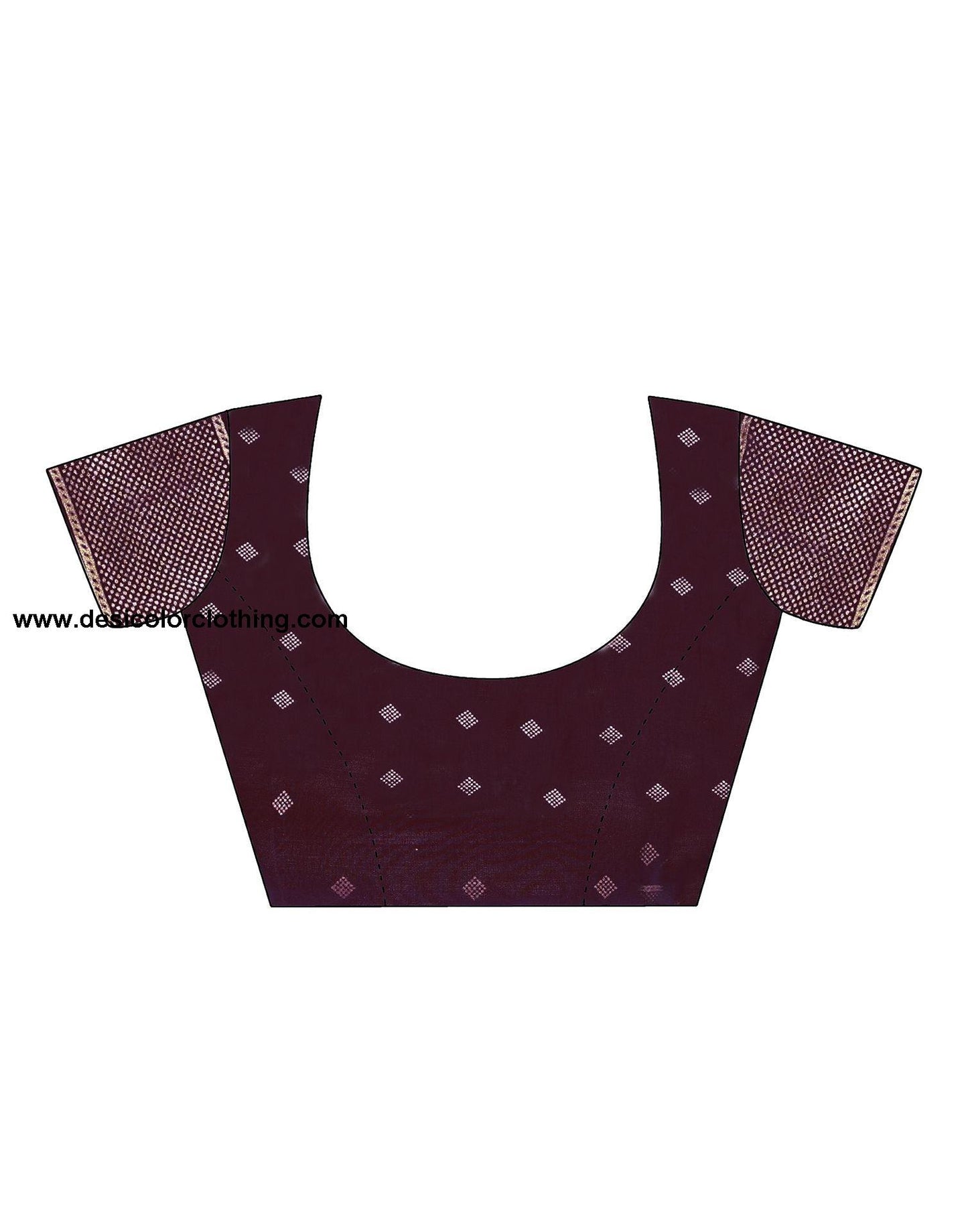 Wine Printed Silk Saree