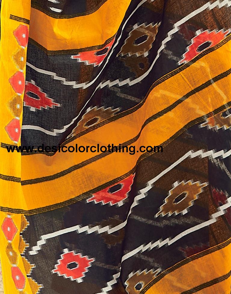 Black Cotton Printed Ready To Wear