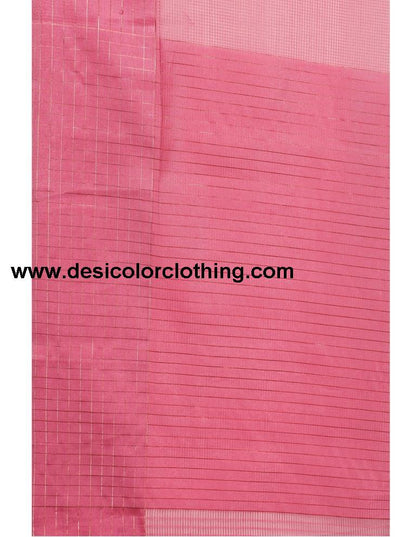 Watermelon Pink Coloured Poly Silk Self Design Partywear saree | SLV1529S106