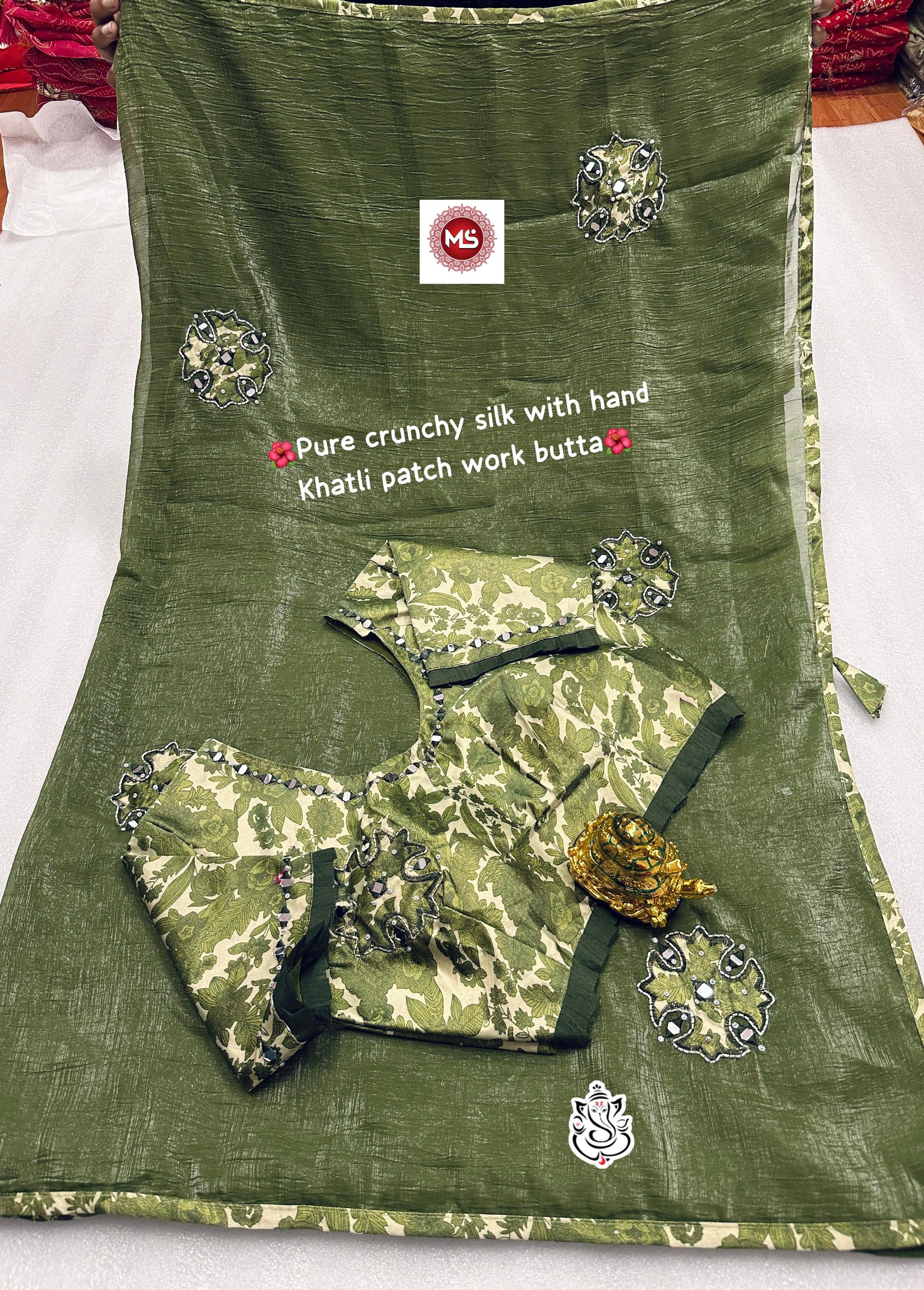 Product Image - MS Pure Crunchy Crush Saree - Ethnic Elegance