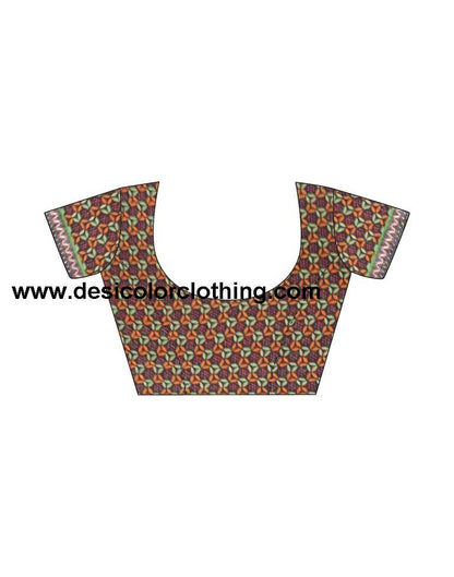 Black Georgette Printed Saree