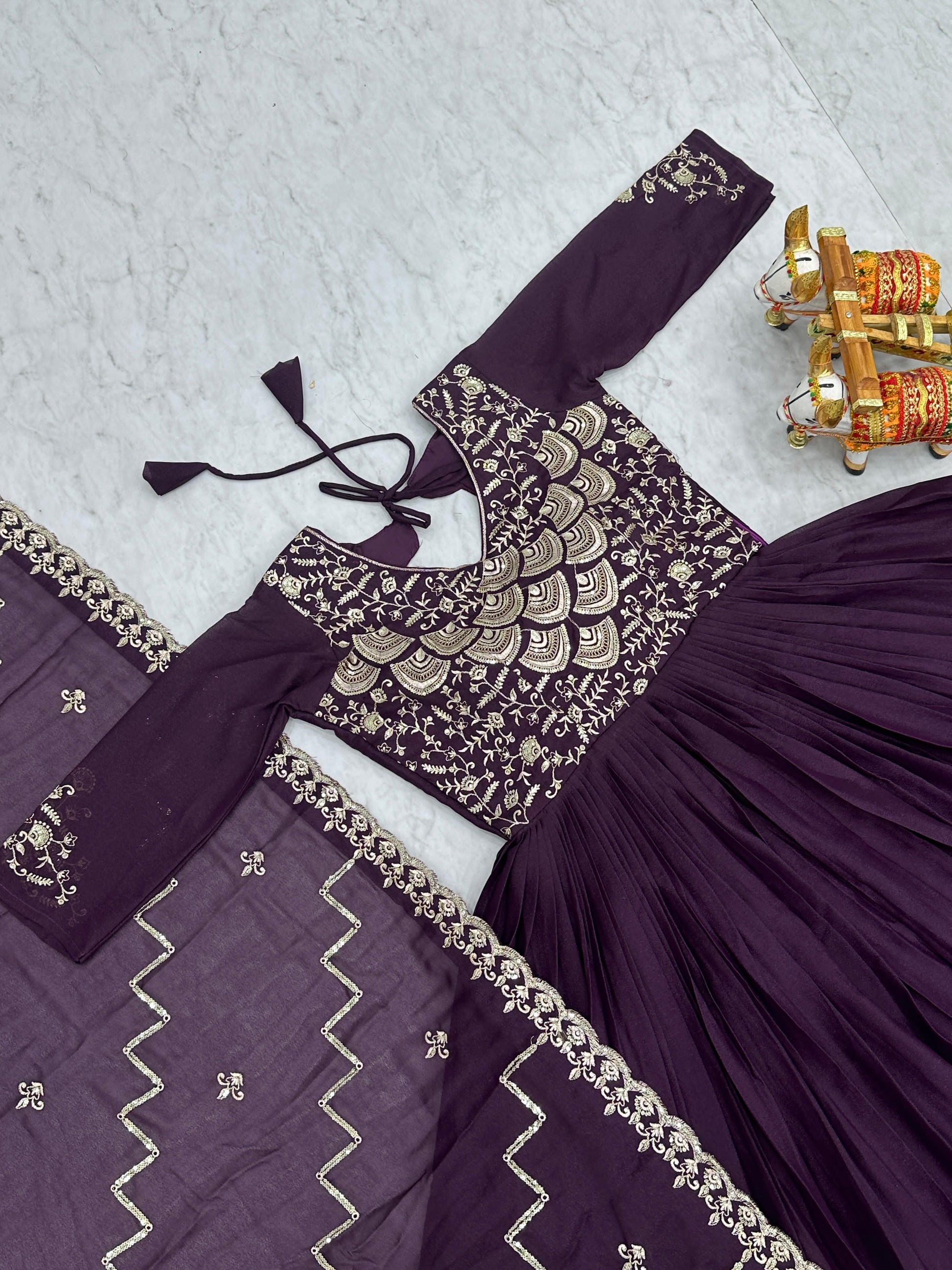 Product Image - Shree Ram Creation - Elegant Festival Gown with Dupatta