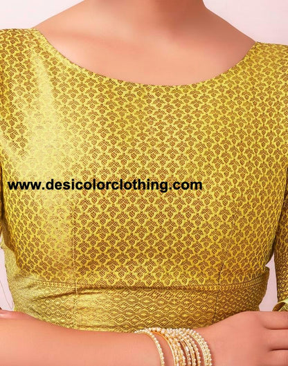 Yellow Silk Plain Saree